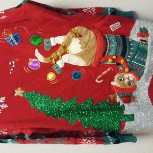 33 Degrees Funny  Cat Christmas Sweater